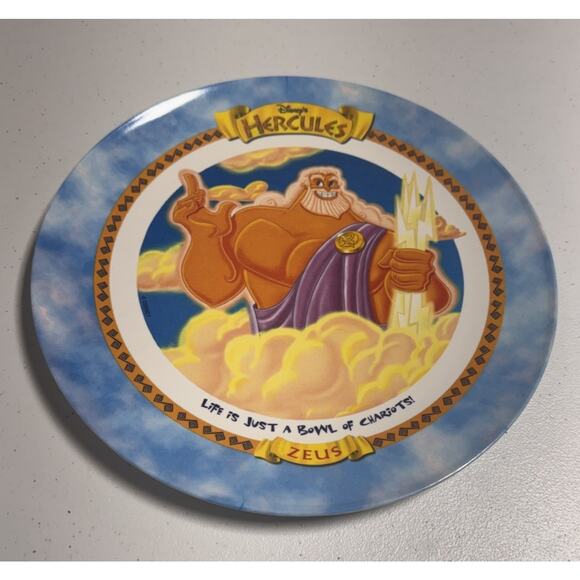 Vintage Zeus Hercules McDonalds 9" Melamine Plastic Disney Plate 1997 - Picture 1 of 3